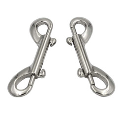5pcs Bolt Snap Hook Strong Double Ended Stainless Steel Trigger Zinc Alloy Hooks