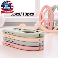 5Pcs/10Pcs Foldableable Portable Clothes Hanger Travel Portable Clothes Hanging