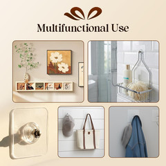 10Pack Self-Adhesive Wall Hooks – Seamless Punch-Free Nail Screw Stickers
