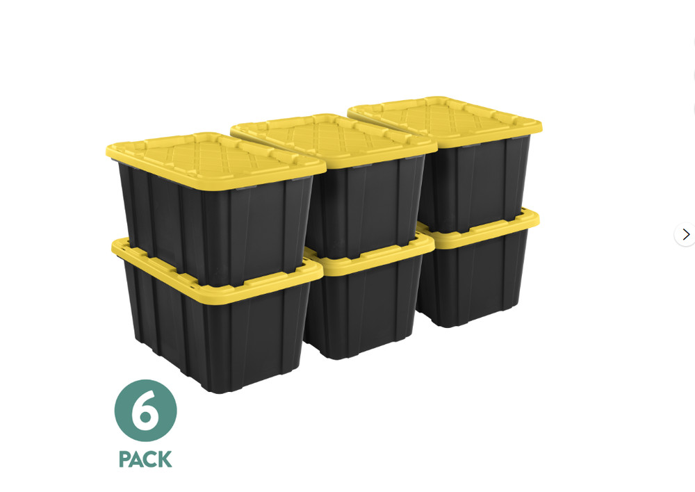 Sterilite Large Storage Bin, 27 Gallon Durable Plastic Storage Tote with Lid