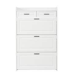 Freestanding Shoe Cabinet with 3 Hidden Flip Drawers & 2 Storage drawer,Entryway