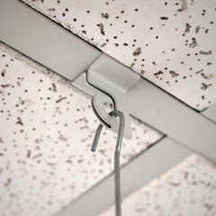 Extra Heavy Duty White Aluminum Drop Ceiling Hooks, One Piece Ceiling Grid Clips