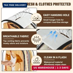 Garment Bags for Hanging Clothes 40″ Long,Ultra Clear Suit Bags for Closet Stora