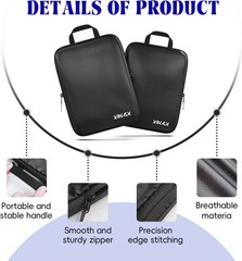 6-Piece Travel Compression Packing Cubes Set Luggage Organizer Bags for Carry-On
