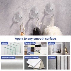 Suction Hook, 14 Packs Combo -4 Small 8 Medium 2 Large,Waterproof Bathroom Su…