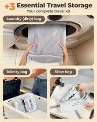 Space Saver Travel Vacuum Bags 12 Pack with Wireless Pump Set for Suitcase Home