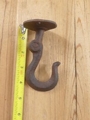 12 Ceiling Hooks Hanging Plant Hook Rustic Cast Iron 4 1/2″ Coat Tow Chain Roof
