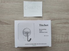 Adhesive Hooks (2.36 x 2.36in) Transparent Stainless Steel PVC Plastic (20 Count