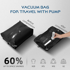 Travel Vacuum Bags With Pump,Space Saver Vacuum Storage Bags, Ip67 Waterproof,Ai
