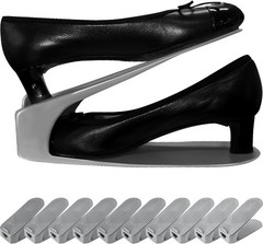 One-Piece Shoe Slot Organizer 10 Pack Space-Saving Stackers Closet Entryway &