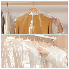 30 Pack Clear Garment Bags for Clothes, 35.4inch Clothes Covers Plastic Garme…