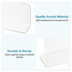 4 Pack Shelf Dividers for Closet Organization, 7.9×1.2×2.4″ Acrylic, Clear