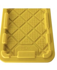 6.5 qt Storage Bin Container Tote Mini Yellow Lid TikTok Viral Tough – NEW