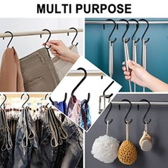 12 Pack 6 In Heavy Duty Large S Hook Vinyl Coated S Hooks for Hanging Plants,7mm