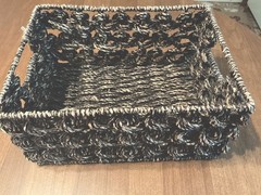 decorative storage basket, unique design 11 1/2 x 9 x 6inches