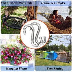 AMZFULY 304 Stainless Steel S Hooks Heavy Duty,Outdoor RustFree Strong Indust…