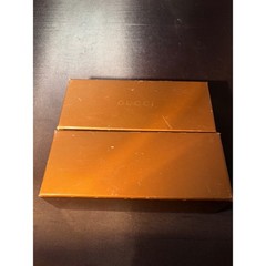 Gucci Bronze Metallic Storage Box GG Monogram Interior Logo Embossed Small Case