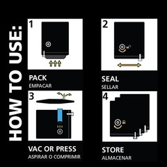 Vacuum Storage Bags Clothing Travel Bedding Space Saver 4 Pack