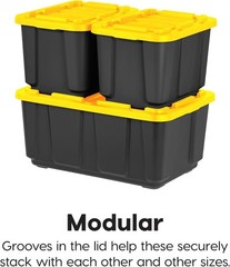 IRIS 4-Pack 27 Gallon Storage Bins with Lids || Heavy Duty Plastic Tote Cont…