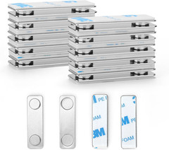 12-Pairs Magnetic Picture Hanging Strips, Magnetic Fixator Removable and Damage