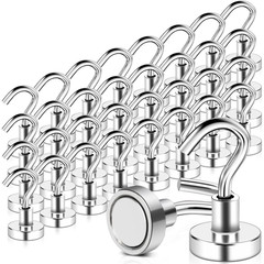 ​32 Pack Magnetic Hooks Heavy Duty 25 lbs Strong Magnets Hooks – Multipurpose