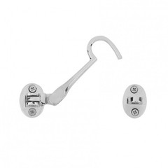 Chrome Polished Solid Brass Swivel Pivot Style Cabin Eyelet Latches 4″ L Screws