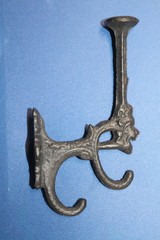 2-Large TRIPLE WALL HOOKS,Raw Unfinshed,Lion Accent,Country Decor,Gifts, H-10