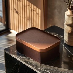 Eco-Conscious Stackable Storage Box Set Elegant Vegan Leather Home Organizer New