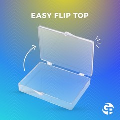 10-Pk Clear Hinged Plastic Container Keepsake Storage Boxes 3 1/2″ L x 2 9/16″ W