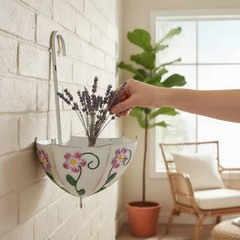 Umbrella Wall Planter European Design Garden Decor Hand Painted for Outdoor