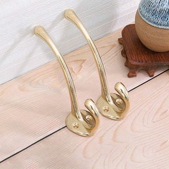 Tiazza 2Pcs Antique Solid Brass Clothes Hooks Entryway Coat Hooks Scarf and J…