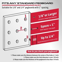Pegboard Organizer Peg Board Hooks: 300-Piece Hooks for BlackOpens