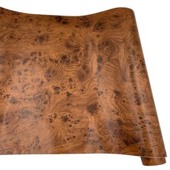 Yifely Brown Wood Grain Furniture Paper PVC 17.7″W x 118.1″L,
