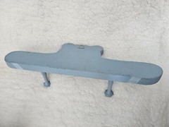 Bear Handmade Wood Coat Jacket Hat & Clothing Hanger Rack Blue Heart 16” Long