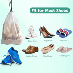 32 Pcs Shoe Bags for Travel, 15.7″ x 11.8″ Clear Drawstring Storage Bags Shoes