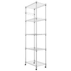 Homdox 5 Tier Steel Wire Shelving Unit on 23.23*13.78*72.05 inch, Silver