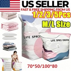 No Pump 3D Vacuum Storage Life Space Saver Better Life Space Bags 1/2/3/5Pcs