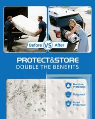 Vacuum Storage Bags Queen Full XL Mattress Moving Space Saver[1][2][4]