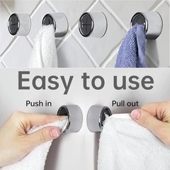 Contemporary Self-Adhesive Towel Hooks – Stylish Storage Solution for Any Space