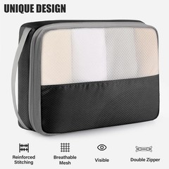 6 Set Compression Packing Cubes for Travel, Lightweight and Space-Saving Luggage