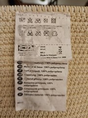 IKEA LIDAN Ivory Crochet 9 Pocket Hanging Storage Organizer 12 1/2 x 42 1/2″