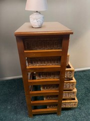 Organizer 6-Drawer Storage Unit – Fully Assembled Wicker for Home