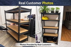 5-Tier Heavy Duty Metal Shelving Storage Adjustable Garage Shelves Utility Rack