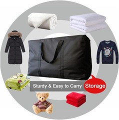 Extra Large Moving Bags with Strong Zippers & Carrying Handles Storage Bag Black
