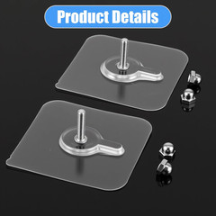 10Pack Self-Adhesive Wall Hooks – Seamless Punch-Free Nail Screw Stickers