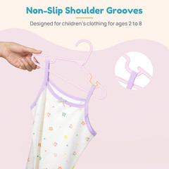60 Pack Kids Hangers, 11 Inches Baby Clothes Hangers for Closet, Stackfit Interl