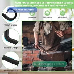 2 Pack Plant Hanger Bracket, 8 Inch Plant Hangers Outdoor, Metal Plant Hooks for