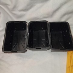 Lot of 3~Lowes Mini Totes~Black & Yellow~ mini Container Desk Storage~Small Tote