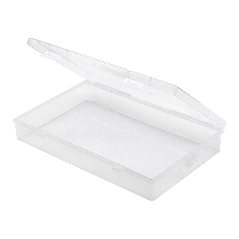1x Plastic Storage Container Boxes Box Hinged Lid DIY Arts Crafts Markers Pens