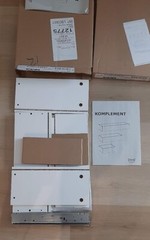 set of 2 IKEA KOMPLEMENT White Drawer 302.467.22 with rails 19 5/8×13 3/4 “